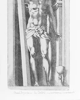 Christ Holding a Cross in a Niche by René Boyvin