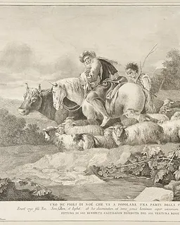 One of the Sons of Noah who Goes to Populate a Part of the Earth (Uno de figli di Noè che va a popolare una parte della terra) by Pietro Monaco