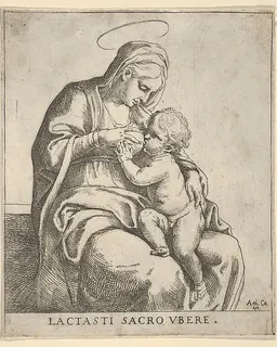 The Virgin nursing the infant Christ by Guido Reni