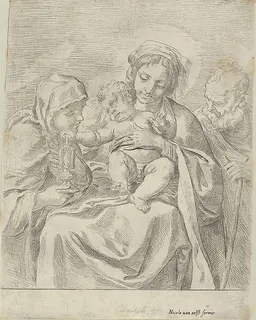 The Holy Family with Saint Clare by Guido Reni