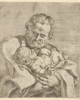 Saint Joseph holding the infant Christ by Anonymous