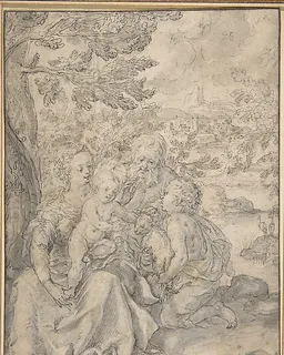 Holy Family with the Infant Saint John the Baptist by Hans Krumpper