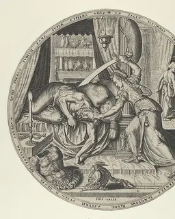 Judith, from "Famous Women from the Old Testament" by Philips Galle