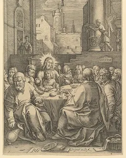 The Last Supper, from "The Passion of Christ" by Hendrick Goltzius