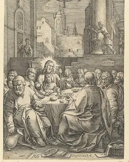 The Last Supper, from "The Passion of Christ" by Hendrick Goltzius