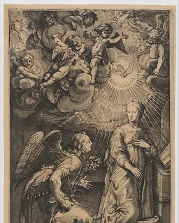 The Annunciation by Israël Crispin le Jeune