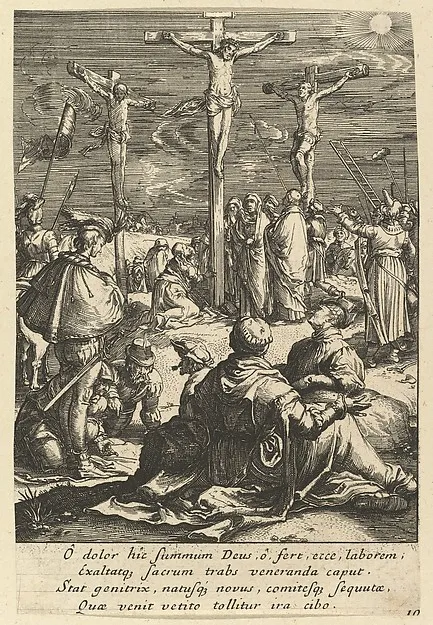 Christ on the Cross, from "The Passion of Christ" by Nicolas Cochin depicting Matthew 27