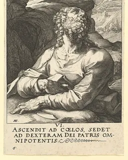 St. Bartholomew, from "Christ, the Apostles and St. Paul with the Creed" by Hendrick Goltzius
