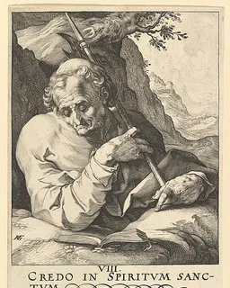 St. Matthew, from "Christ, the Apostles and St. Paul with the Creed" by Hendrick Goltzius