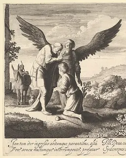 Tobias Blessed by Blind Tobit by Jan van de Velde II