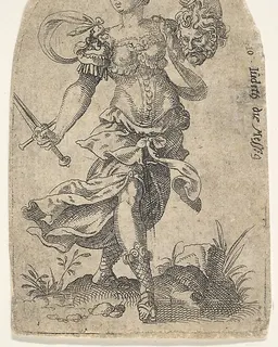 Judith, from "Celebrated Women of the Old Testament" by Jost Amman