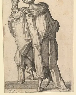 Balthasar, after figure in "The Adoration of the Magi" by Jacques Bellange by Matthäus Merian the Elder