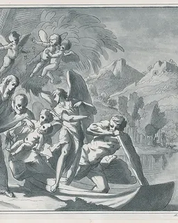 The rest on the Flight into Egypt by Andrea Scacciati