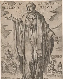 The Virgin, from "Christ, Mary and the Apostles" by Antonio Tempesta
