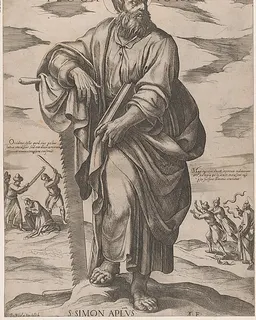 St. Simon, from "Christ, Mary, and the Apostles" by Antonio Tempesta