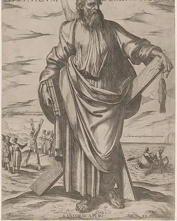 St. Andrew, from "Christ, Mary and the Apostles" by Antonio Tempesta