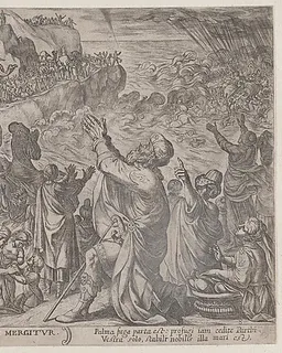 Plate 8: The Egyptians Drowning in the Red Sea, from "The Battles of the Old Testament" by Antonio Tempesta
