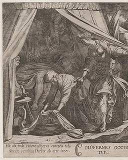 Plate 23: Judith and Holofernes, from "The Battles of the Old Testament" by Antonio Tempesta