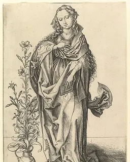 The Annunciation: The Virgin by Martin Schongauer