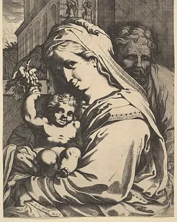Holy Family by Werner van den Valckert
