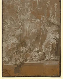 Saint Lambert Trampling his Murderers, Surrounded by the Four Church Fathers by Antoine Sallaert