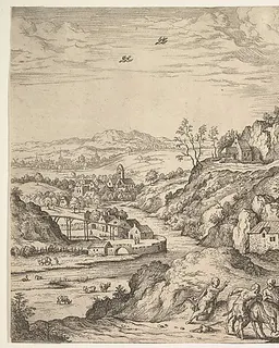 Abraham and Isaac on the way to Sacrifice by Hieronymus Cock