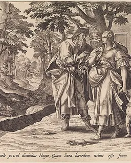 The Banishment of Hagar and Ishmael, from "The Story of Abraham" by Adriaen Collaert