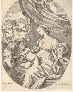Seated Virgin and Child with Saint John the Baptist by Carlo Maratti
