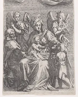 Holy Family with Two Angels by Jacques Callot