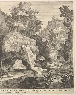 Rocky Landscape with St. Jerome by Aegidius Sadeler II