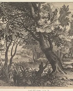 Landscape with Christ Tempted by the Devil by Aegidius Sadeler II