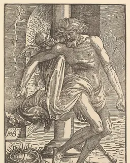Christ with the Instruments of Torture Supported by a Little Angel by Hans Baldung Grien