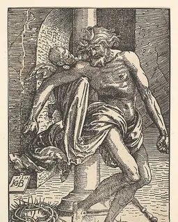 Christ with the Instruments of Torture Supported by a Little Angel by Hans Baldung Grien