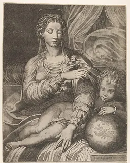 Madonna of the Rose by Domenico Tibaldi