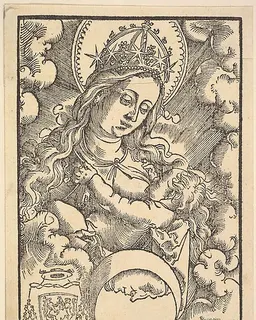 Madonna Lactans, from "Enchiridon Poeticum" by Hans Baldung Grien