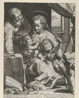 The Holy Family by Cornelis Cort