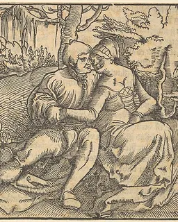 The Sixth of Ten Commandments, from "Die zehe gebot" by Hans Baldung Grien