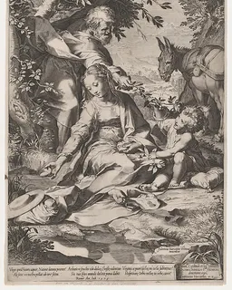 The Rest on the Return from Egypt by Cornelis Cort