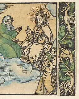 Illustration from Beschlossen Gart des Rosenkranz Mariae by Hans Baldung Grien