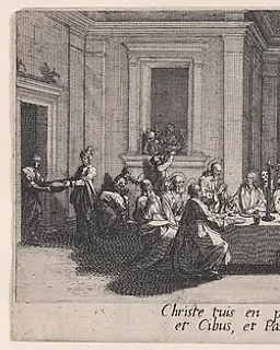 La Cêne (The Last Supper), from "La Grande Passion" (The Large Passion) by Jacques Callot