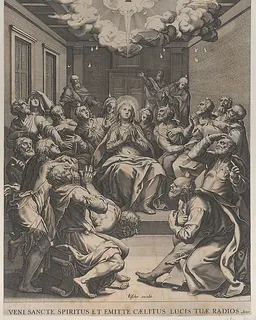 The Pentecost by Claes Jansz. Visscher