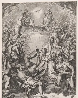 The Adoration of the Trinity by Cornelis Cort