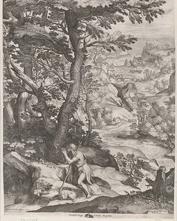 St John the Baptist in the Wilderness by Cornelis Cort