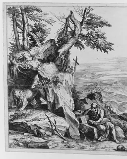 St Jerome in the Desert by Cornelis Cort