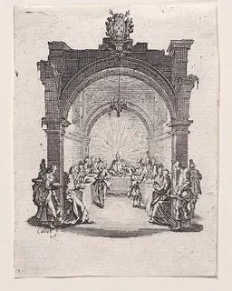 La Cène (The Last Supper), from "La Petite Passion" (The Little Passion) by Jacques Callot