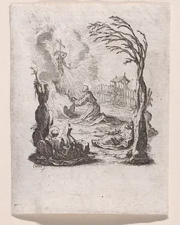 Jésus au Jardin des Oliviers (Jesus in the Garden of Olives), from "La Petite Passion" (The Little Passion) by Jacques Callot