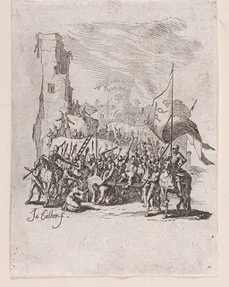 Le Portement de Croix (Jesus Carrying the Cross), from "La Petite Passion" (The Little Passion) by Jacques Callot
