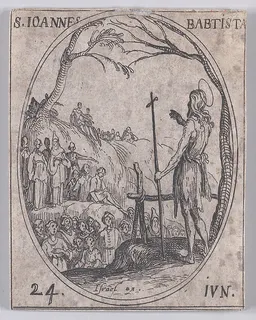 S. Jean Baptiste (St. John the Baptist), June 24th, from "Les Images De Tous Les Saincts et Saintes de L'Année" (Images of All of the Saints and Religious Events of the Year) by Jacques Callot