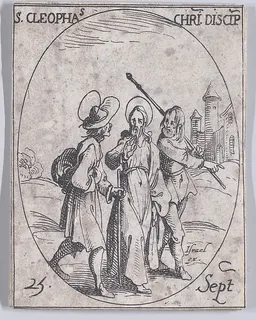 S. Cléophas, Disciple du Christ (St. Cleophas, Disciple of Christ), September 25th, from "Les Images De Tous Les Saincts et Saintes de L'Année" (Images of All of the Saints and Religious Events of the Year) by Jacques Callot