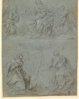 The Virgin and Child in Glory Adored by Saints Catherine and Lucy by Dirck Hendricksz., called Centen, also called Teodoro d'Errico